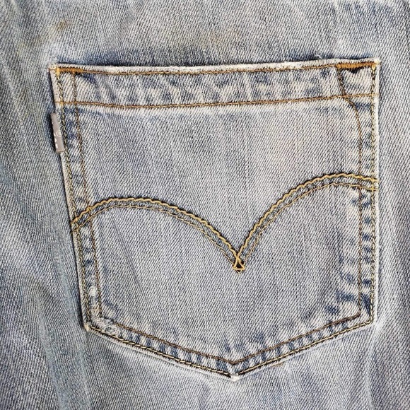 Vtg Levis Silvertab Jeans Mens 33x34 Blue Loose Straight Leg Distressed Baggy - Picture 5 of 13